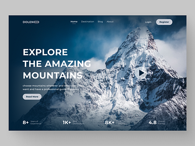 Landing Page for Travel branding flat design graphic design illustration poster design ui ui design ui ux wen design