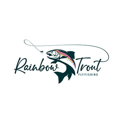 Rainbow Trout Fishing Logo angling