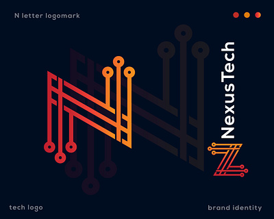 Concept : NexusTech - Logo Design (Unused ) 3d best logo brand identity branding business logo graphic design illustration letter logo logo logo design logos n logo nexus tech tech logo technology logo trendy logo vector