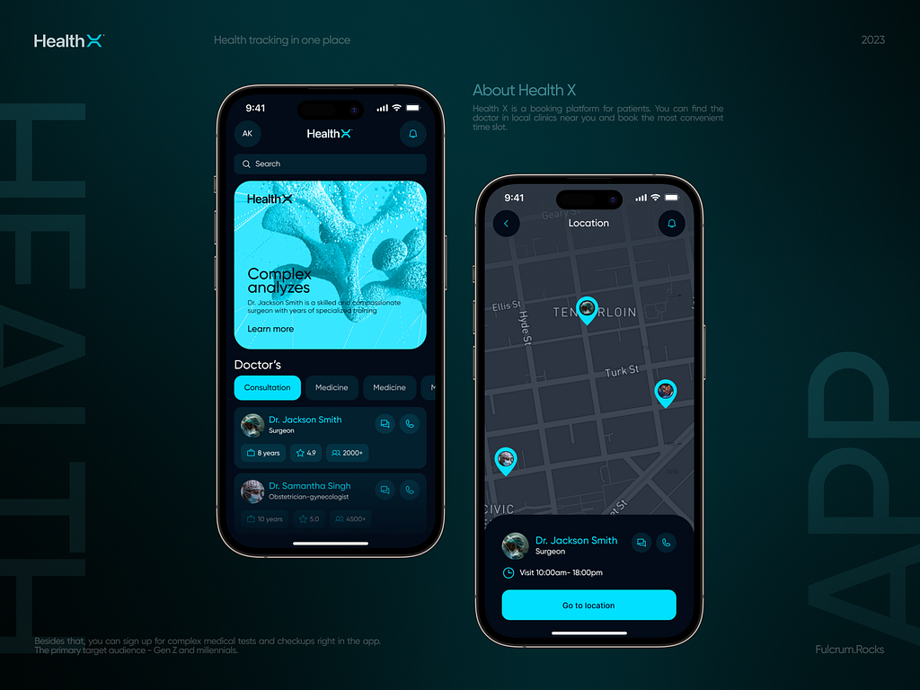 Health X® Medical mobile app / Analyzes app / Healthcare app by Dima