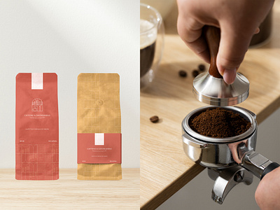 ☕ Packaging Caffeine & Daydreaming branding design graphic design illustration logo packaging typography ui