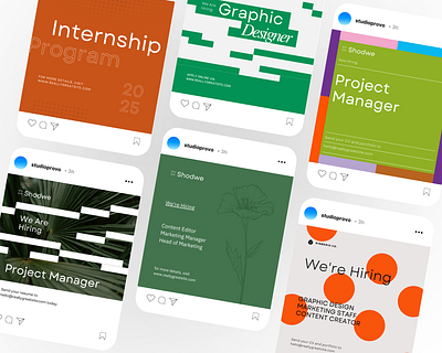We Are Hiring Template for Instagram Feed canva canva template hiring instagram instagram template social media we are hiring