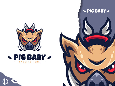 Pig Baby - Mascot Logo Design animal animation baby brand identity branding creative cute design esport logo graphic design illustration illustrator logo logodesign mascot logo modern pig sport template vector