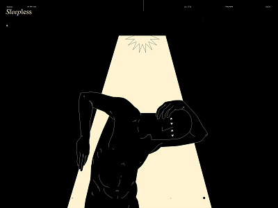 Sleepless abstract composition dancing design dual meaning editorial editorial illustration everyday figure figure illustration illustration laconic lines minimal night plakat poster sleep sleepless