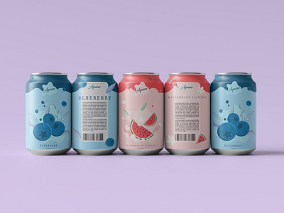 Aquine Drink Packaging Design branding can can design design graphic design illustration packaging design vector