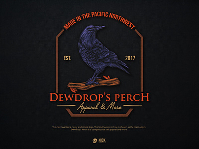 Dewdrop’s Perch Apparel & More brand identity branding design design studio graphic design hand drawing hand drawn illustration illustrator logo logo design vector vintage vintage design vintage logo