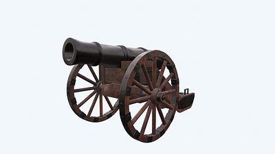 Cannon 3d design illustration