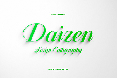 Free Daizen Script Calligraphy Font daizen font free free font script script font