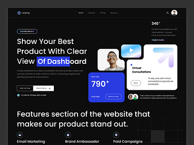 Looping - Clear View of Dashboard app branding design illustration ui ui design ux web website