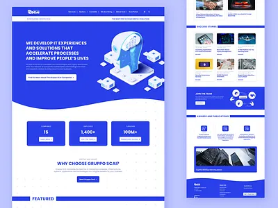 IT Website design landing page ui ux web