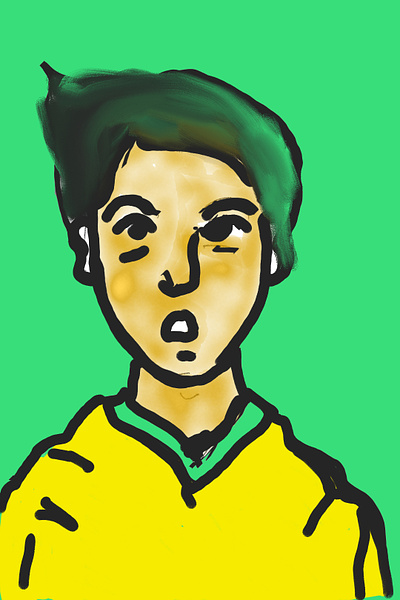 Green man illustration krita
