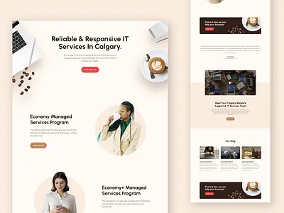 IT Website design landing page ui ux web