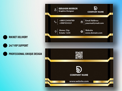 Corporate Business Card business card corporate dribbble graphic design ibrahimmirror68 id card luxury minimalist modern name card professional simple