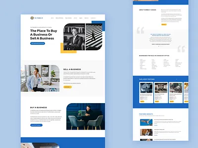 Business Website design landing page ui ux web