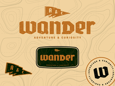 Wander Logo brand branding design graphic design logo print vector