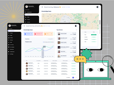 Redesign of an admin panel for a taxi booking app | Modsen app design typography ux
