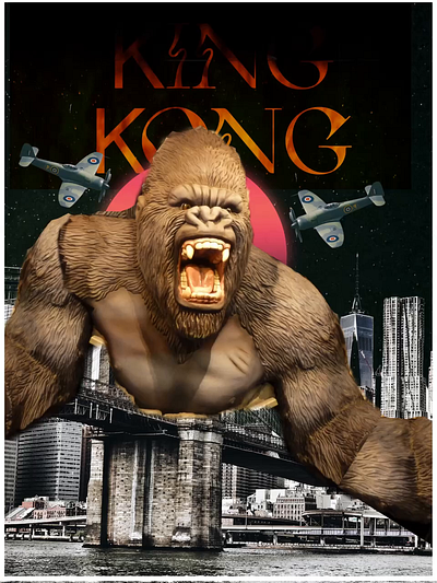King Kong Movie Poster branding custom design design graphic design illustration movie poster design poster design vector