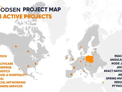 Interactive map design for company website | Modsen app branding design typography ui ux