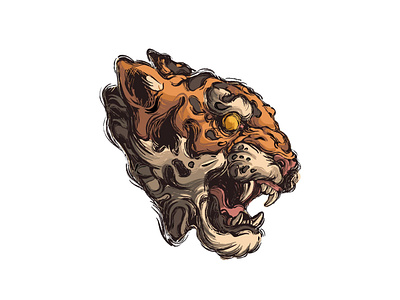 Tiger king animal art character design digital paint digitalpaint illustration paint tiger