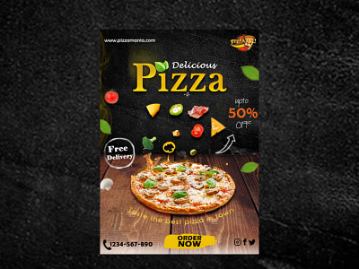 Pizza Flyer banner design banners branding food banner food flyer graphic design photoshop