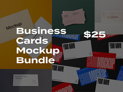 Business Cards Mockup Bundle branding bundle business card card mockup clean client corporate identity minimal mockup papers pixelbuddha psd stationery