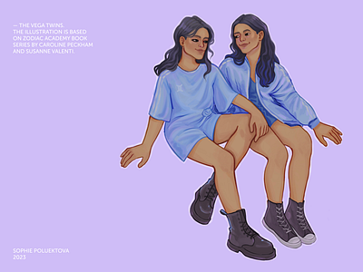 vega twins | digital fanart art artist book characters book illustration digital art digital artist digital illustration digital painting drawing fanart illustration procreate