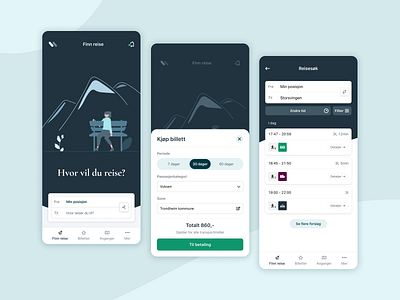 Mobility App Design 🚌🚏 app clean design interaction design minimalistic mobility modern planner scandinavian ticket transport travel travel search ui ux