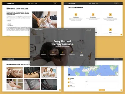 THERALIFE (Health Resort Web Design) 🌍🧘🧖‍♂️ branding design figma fiverr freelance health care spa website therapy ui ux web design web developer website designer