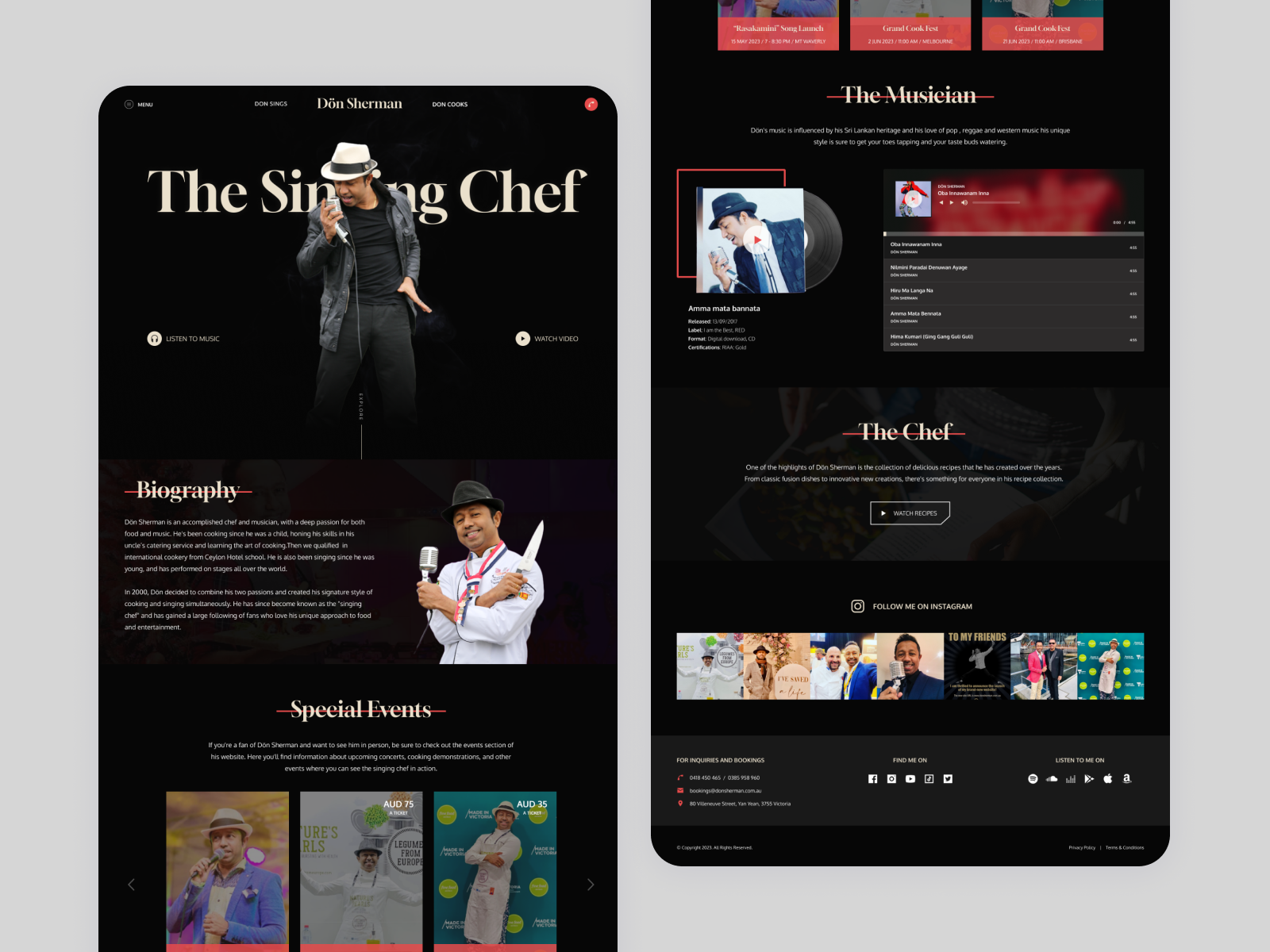 Dön Sherman portfolio website design branding design figma landing page portfolio ui uiux website