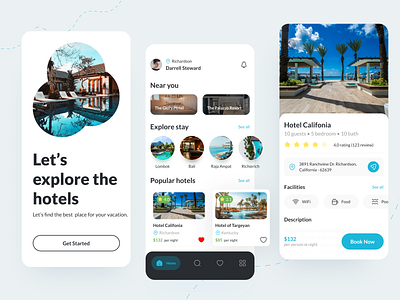 Hotel Booking App booking app graphic design hotel ui