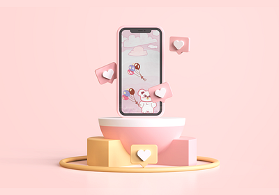 Kawaii wallpapers cute and funny background animals background cozy cute funny background graphic design illustration kawaii kawaii art minimalist pink ulli vector wallpapers