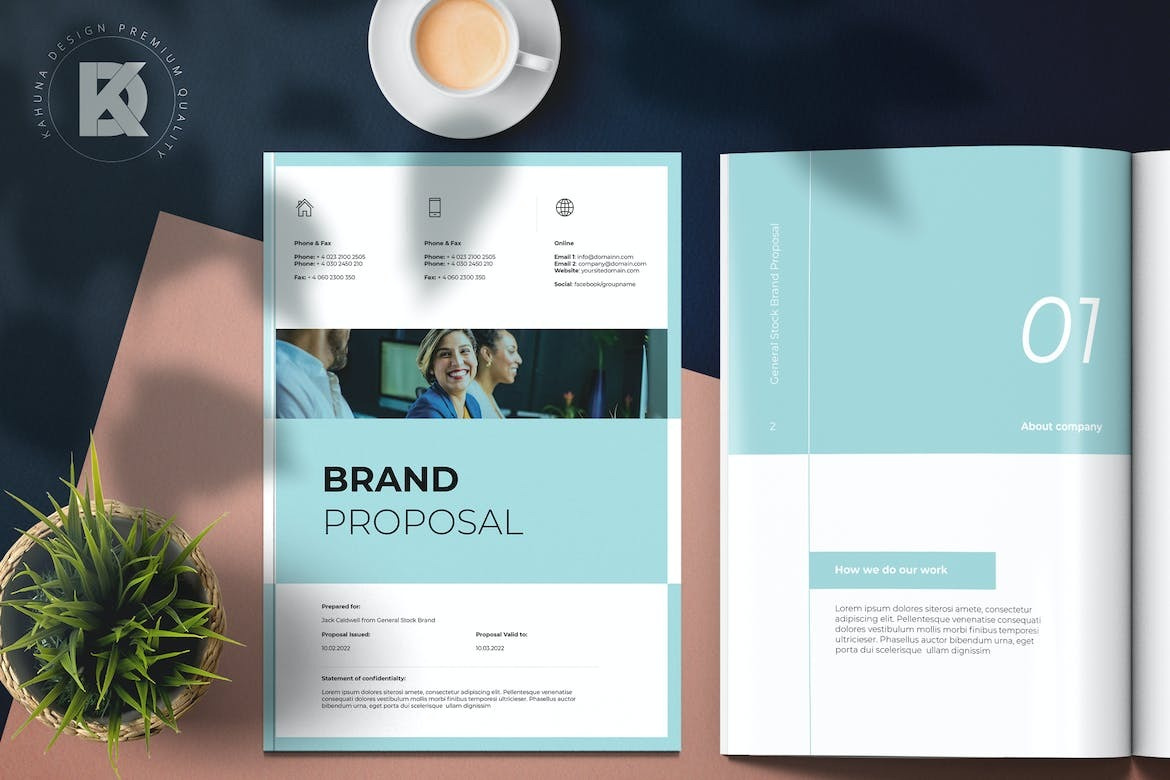 Brand Proposal a4 annual report annual report brochure bifold brochure brand identity brochure brochure design brochure template company company brochure company profile corporate brochure design indesign lookbook magazine print printable proposal template