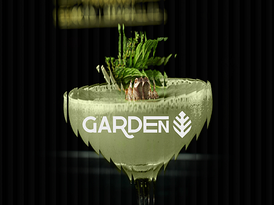 Sky Hall Garden Bar branding design gastrobar green logo mediterranean minimal nature restaurant