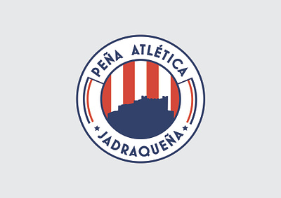 Logo 'Peña Atlética jadraqueña' atleti atletico atletico de madrid branding graphic design logo
