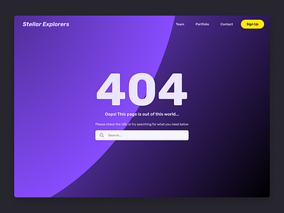 404 Page branding design typography ui ux web