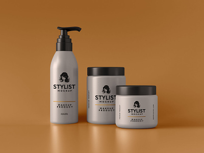 Hair Salon Cosmetic Products Mockup branding mockup