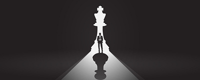 Power Play black and white bw chess concept confidence design flat design flat illustration illustration king manipulation minimalist pawn piece power projection strategy