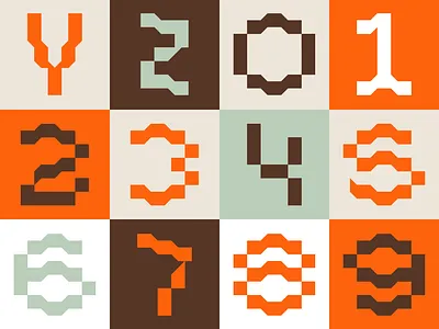 #36daysoftype Y–9 8bit bit font futuristic pixel pixelated typeface