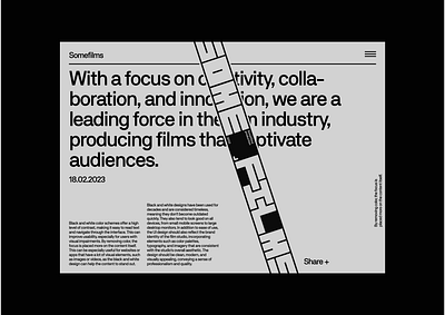 Somefilms blog branding concept design graphic design illustration logo typography ui ux website