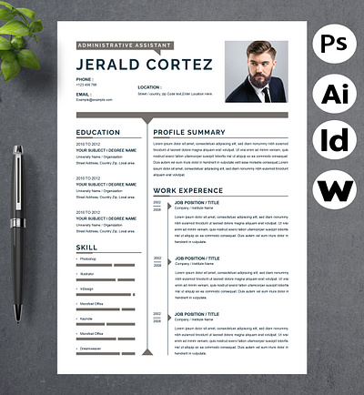 Administrative Assistant Resume Template swiss