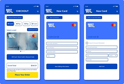 Daily UI 002: Best Buy Checkout checkout page design ui ux