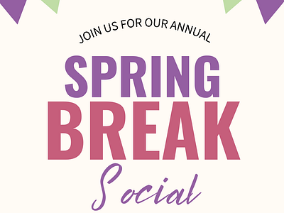 Spring Break Social Flyer design graphic design illustration typography