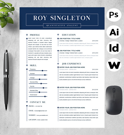 Quantitative Analyst Resume Template resume infographic