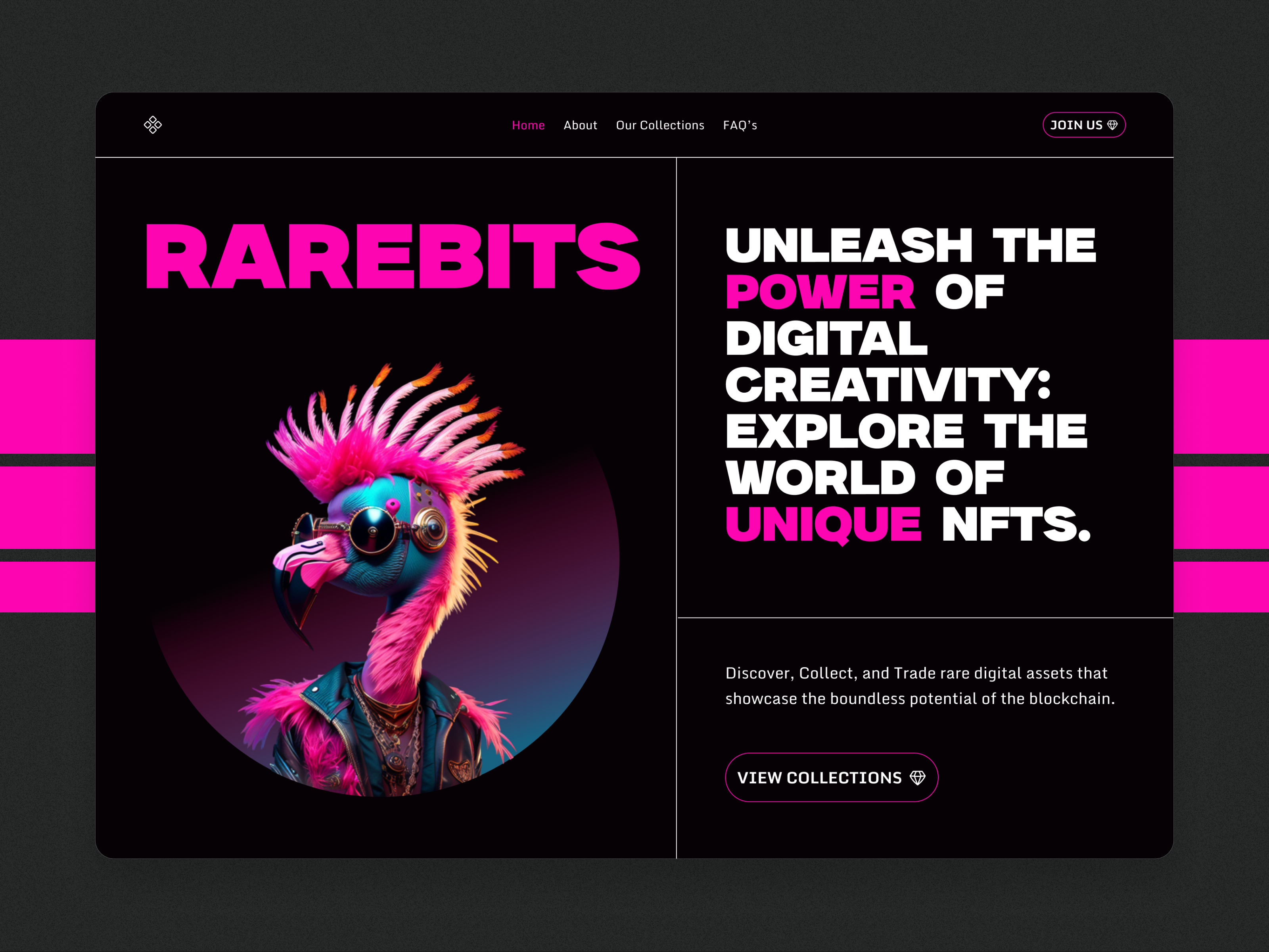 NFT Landing Page brutalist concept design figma figma design homepage landing page layout modern nft nft homepage nft landing page nft website ui ui design uiux user interface design web design