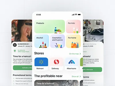 Edadil.Yandex - Concept iOS App courier delivery design figma food grocery portfoliio portfolio product design ui ux walmart