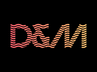 D&M logo black brand brand design brand identity branding design formal gradient graphic graphic design graphicdesign lines logo logomark plain sun ui ux vector waves wavy