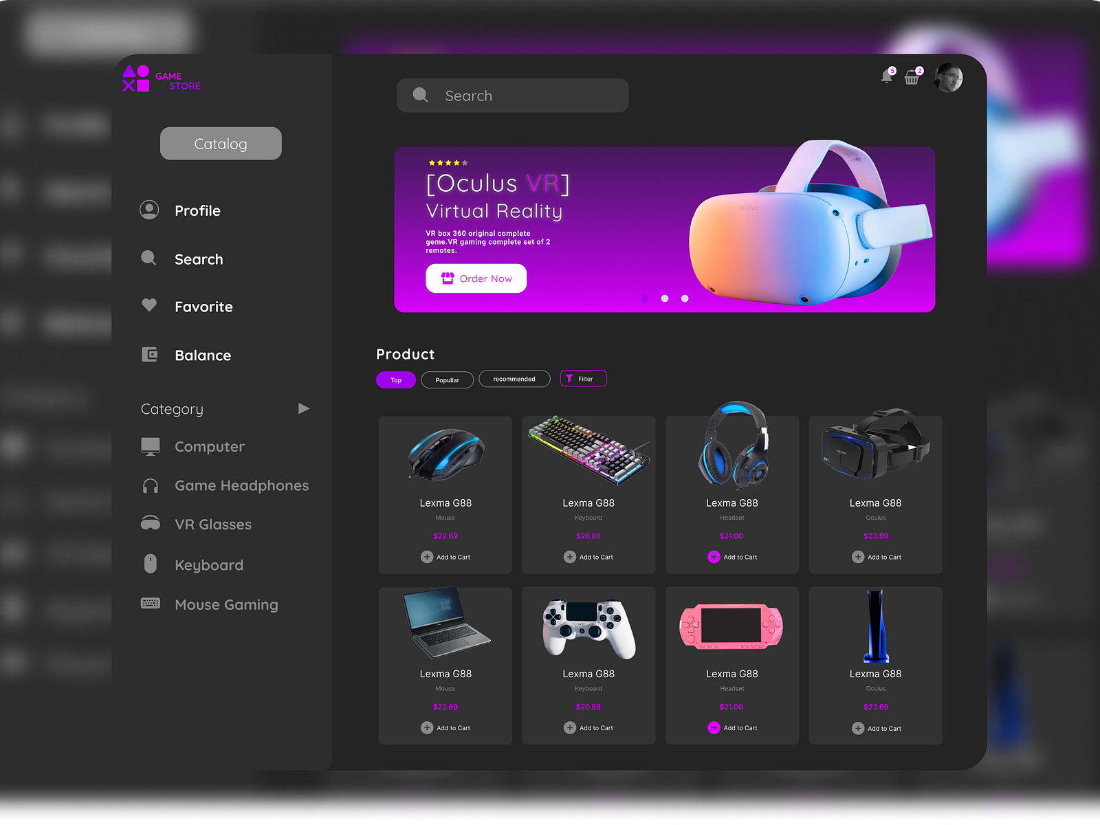 Game Store by Youssef Bambam on Dribbble