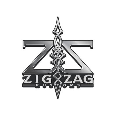 Zig Zag Kustoms Logo Design app branding design graphic design illustration logo typography ui ux vector