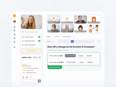 Synergy.school - a live lesson design figma kids live lesson online school portfolio product design students study synergy teacher ui ux