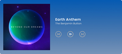 Music player UI blue earth graphics music peace player ui